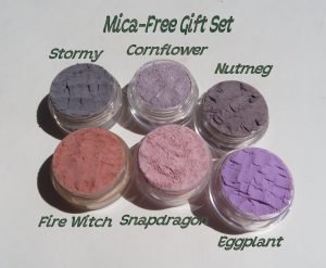 6 piece set of mica free eyeshadows